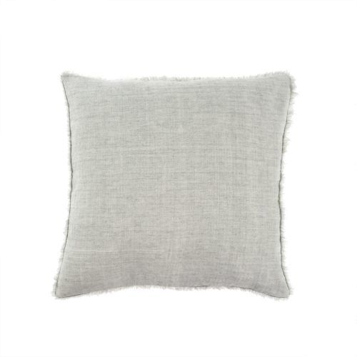 24X24 Lina Linen Pillow - Flint Grey