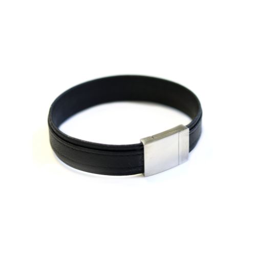Bracelet - Classic Leather, Colour: Black, Size: 8 1/2