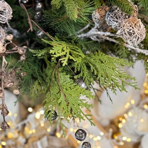 14" Pewter Jingle Bell Spray