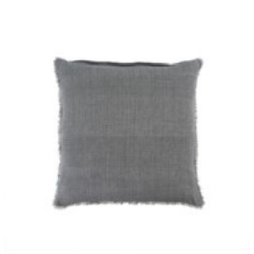 24X24 Lina Linen Pillow - Steel Grey
