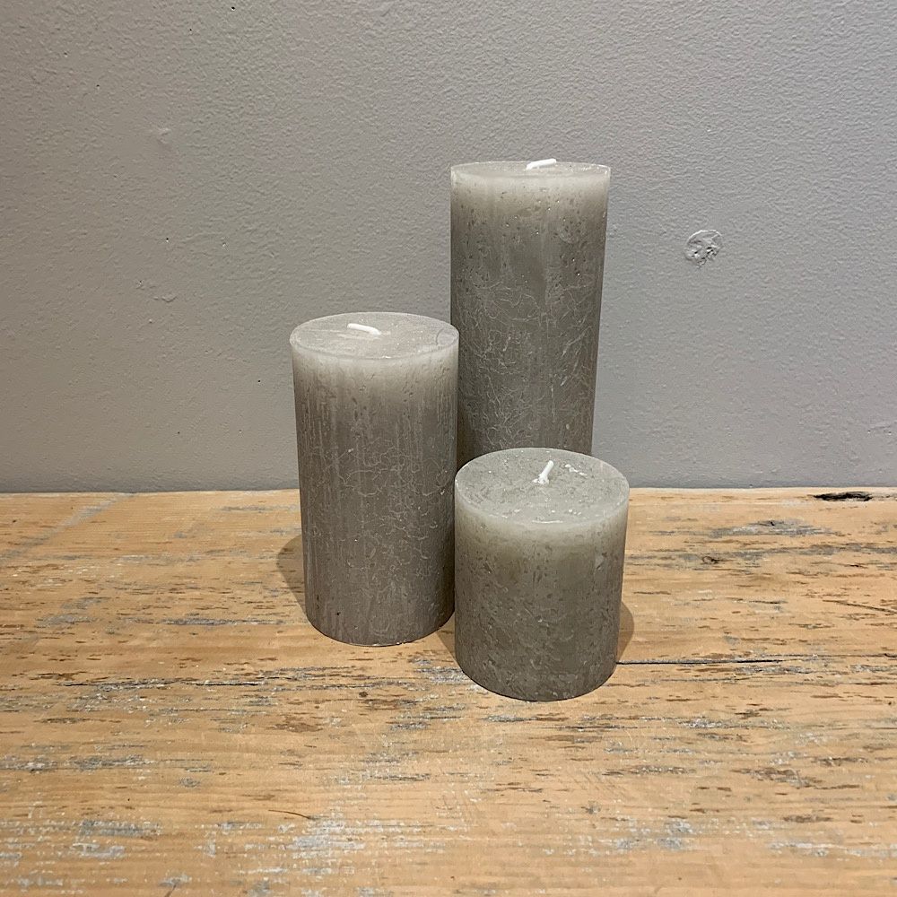 Taupe Candle - 2.75" D, Size: Large | 7.5"