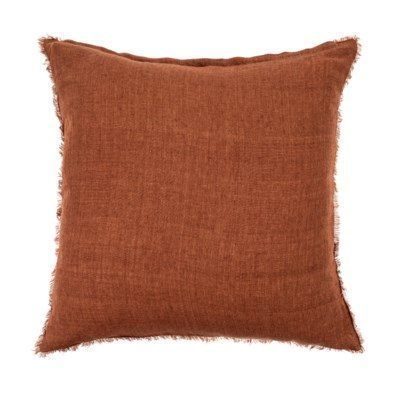 24X24 Lina Linen Pillow - Burnt Umber
