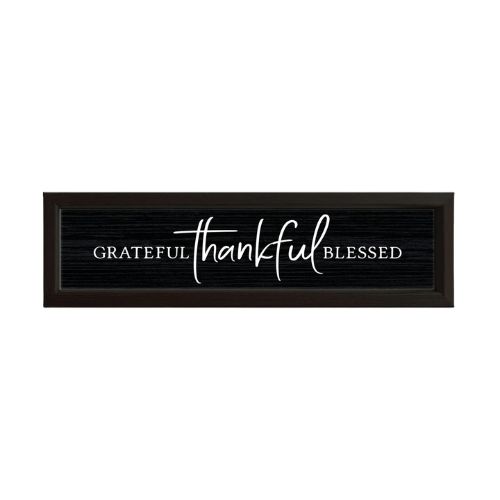 Wood Sign - Grateful Thankful Blessed