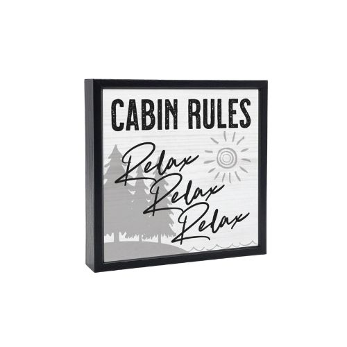 Small Sign - Various Sayings, Style: Cabin Rules