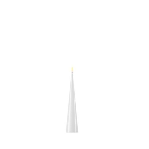 White LED Cone-Shaped Candle, Size: Small | 8"