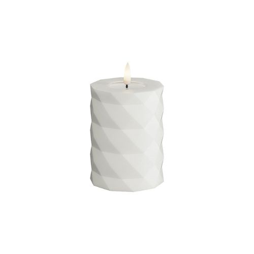White LED Pattern Candle - 3 x 4"