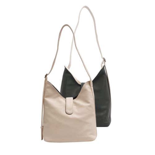 Mona Reversible Bag, Colour: Marshmallow / Deep Forest