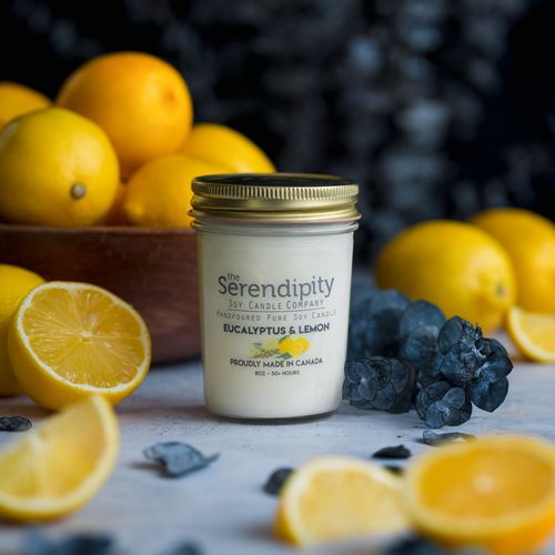 Scented Candle ~ Eucalyptus &amp; Lemon, Size: 16oz