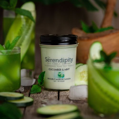 Scented Candle ~ Cucumber &amp; Mint, Size: 16oz
