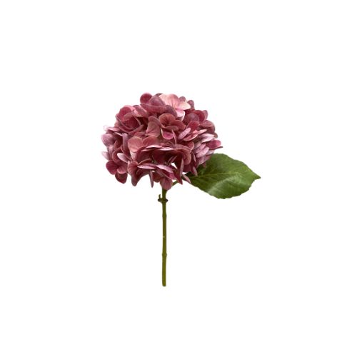 12" Hydrangea Stem, Colour: Rose