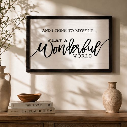 Wood Sign - Wonderful World