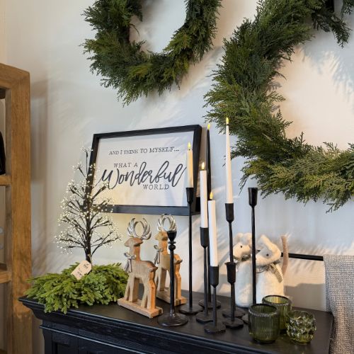 36" White Cedar Wreath