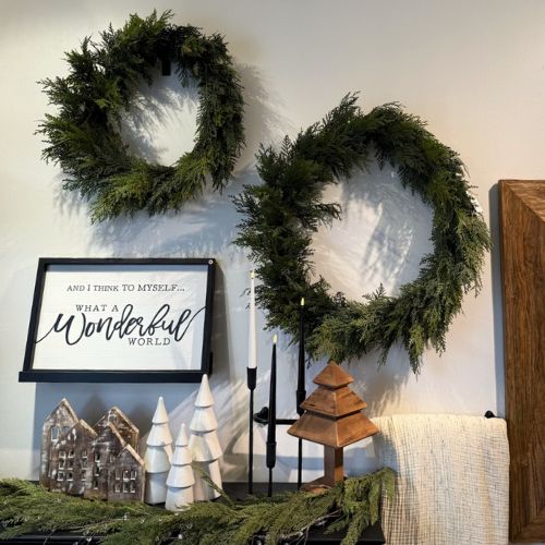 25" White Cedar Wreath