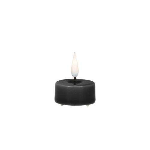 S/6 LED Tea Lights - Black