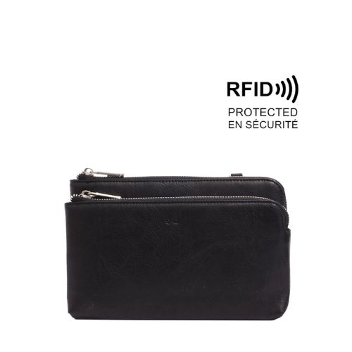 Liora Crossbody Wallet, Colour: Black
