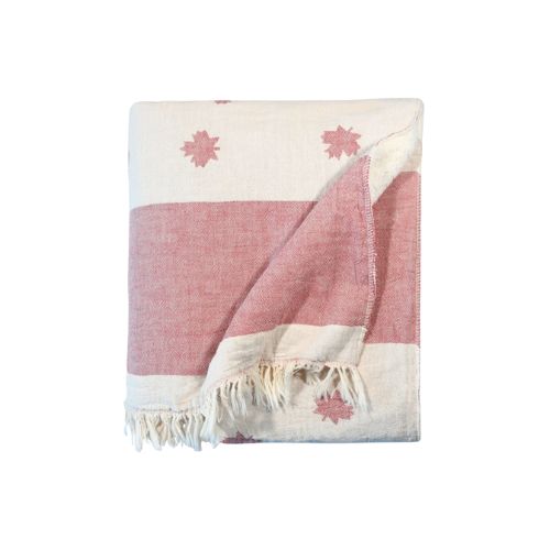 Fleece Lined Throw - Maple Leaf