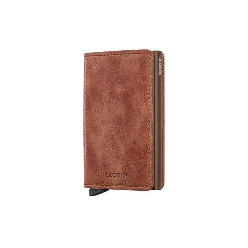 Slim Wallet Vintage Cognac Brown