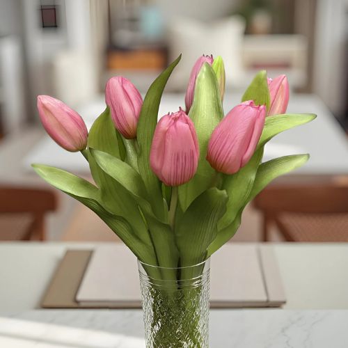 12" Formosa Tulips - Deep Blush