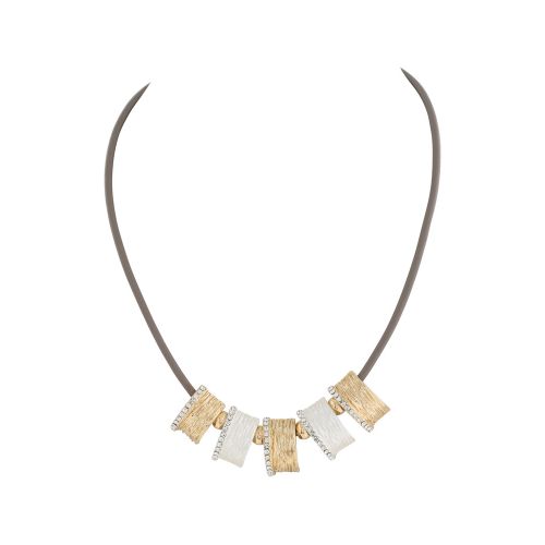 Necklace - Gold & Silver Flakes