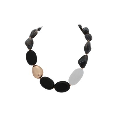 Matte Gold Necklace - Black