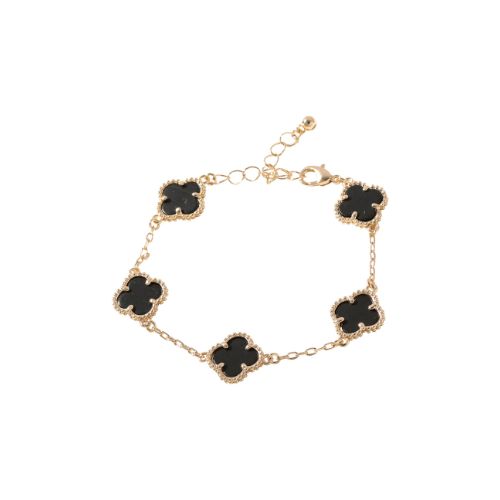 Clover Bracelet - Gold + Black