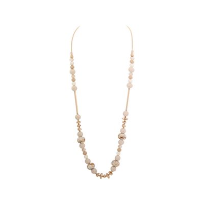 Matte Gold Necklace - Cream