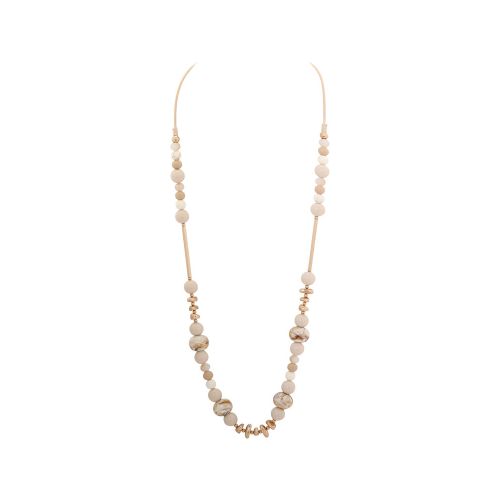 Matte Gold Necklace - Cream