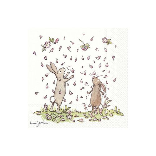 Lunch Napkin - Blossoms &amp; Bunnies