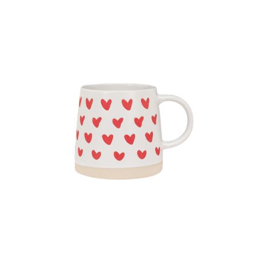 Wide Base Mug - Hearts