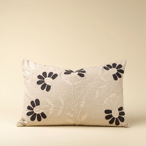 16X24 Petal Pillow - Charcoal