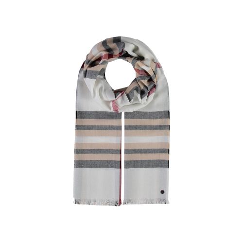 Fraas Stole - Off White Plaid