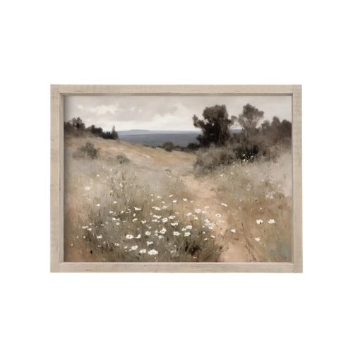 7x8.5" Vintage Landscape Painting