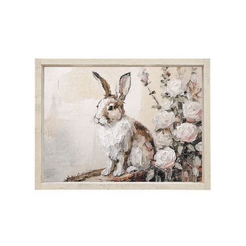 8.5x7" Vintage Bunny Painting