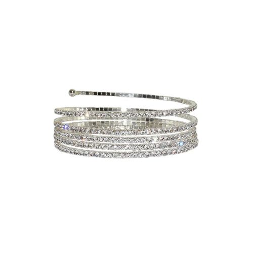 Crystal Spiral Bracelet - Crystal Rhinestone