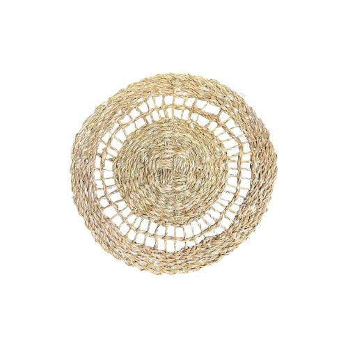 Round Patterned Seagrass Placemat