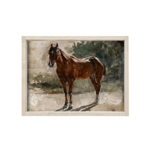 8.5x7" Vintage Horse Painting