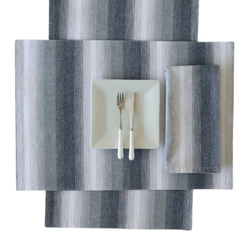 Set/4 Sera Stripe Napkin - Grey