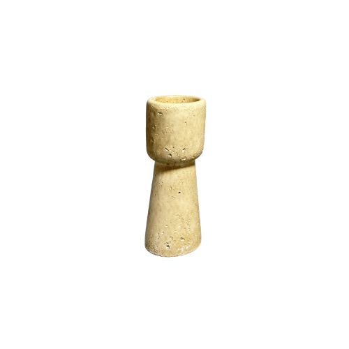 Pillar + Tea Light Candle Holder - Ecru
