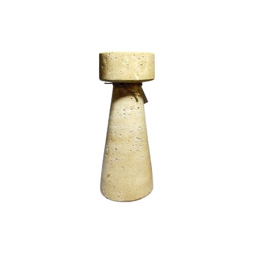 Cement Candle Holder - Ecru, Large