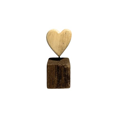 Wooden Heart on Base