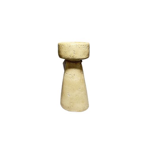 Cement Candle Holder - Ecru, Medium