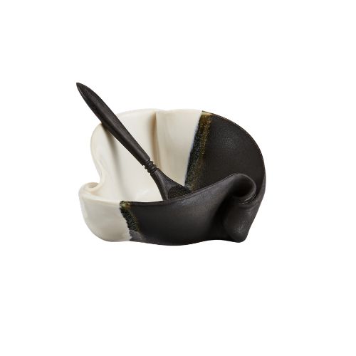 Mustard Pot, Colour: Black &amp; White
