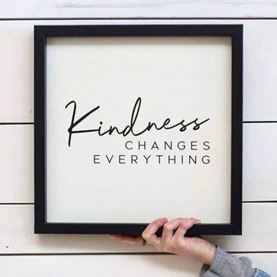 14x14 Wood Sign - Kindness Changes Everything