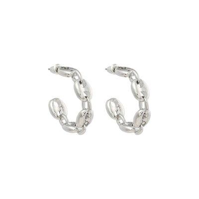 Rhodium Chain Earring - 33mm