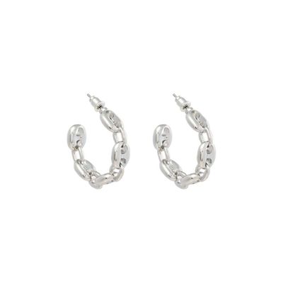 Rhodium Chain Earring - 33mm