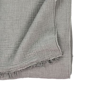 Fleece-Lined Crinkle Throw - Charcoal/Grey