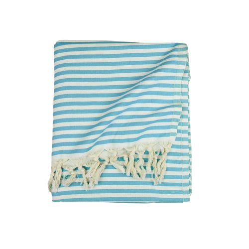 Striped Blanket - Aqua