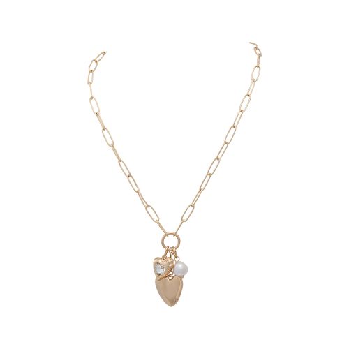 Two Hearts Necklace - Gold