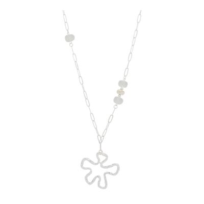 Adorned Sky Flower Chain - Silver