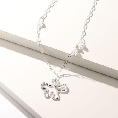 Adorned Sky Flower Chain - Silver